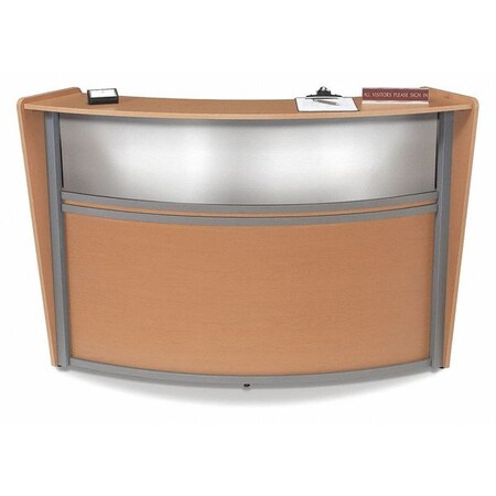 Ofm Reception Station, 32" D, 45-1/2" H, Maple, Melamine 55310-MPL