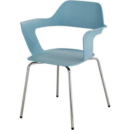 Safco Bandi Shell Stack Chair, Blue, PK2 4275BU
