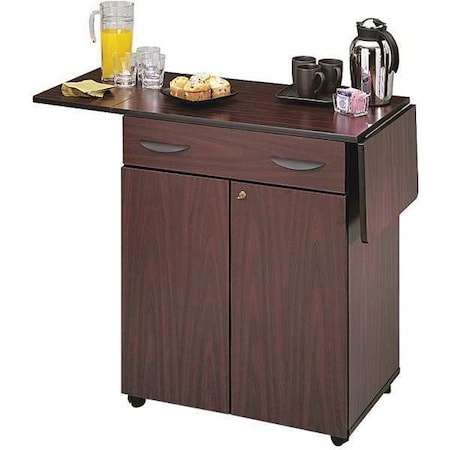 Safco Service Cart, Mahogany 8962MH