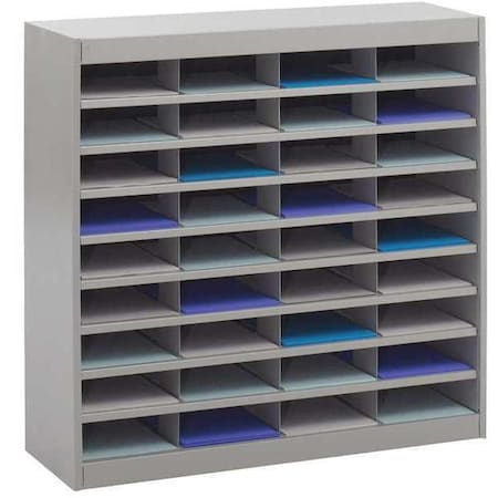 Safco Literature Organizer, 36 Compartments, Gry 9221GRR