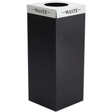 Safco Recycling Lid, 10 in W/Dia, Silver 2990WA