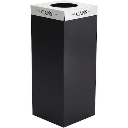 Safco Recycling Lid, 10 in W/Dia, Silver 2990CZ