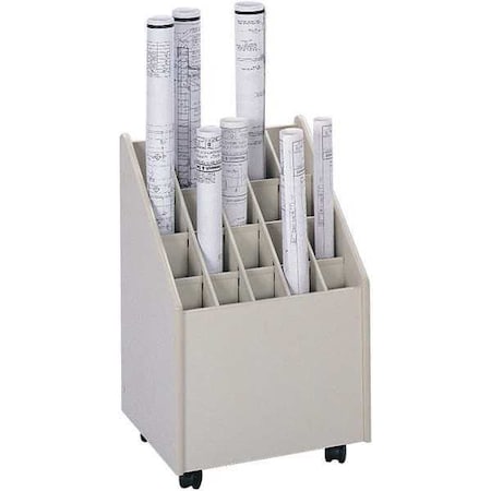 Safco Roll File, Mobile, 20 Compartment 3082