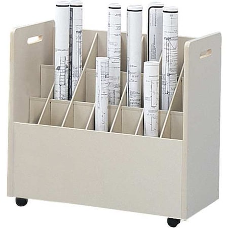Safco Roll File, Mobile, 21 Compartment 3043