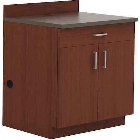 Safco Base Cabinet, 1 Drawer, Mahogany 1701MH