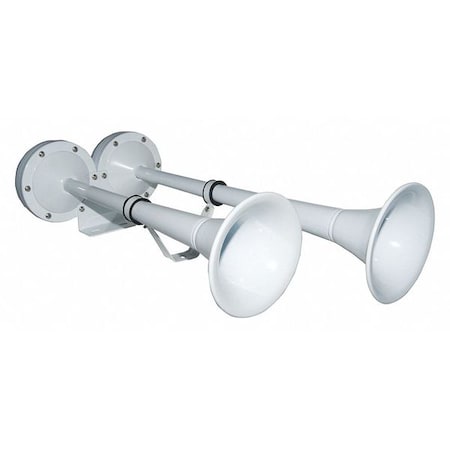 Wolo Air Horn, DoubleTrumpet, White 1125