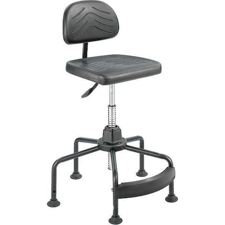 Safco Economy Industrial Chair Economy Industrial Chair, 17" Height, Polyurethane, Black 5117