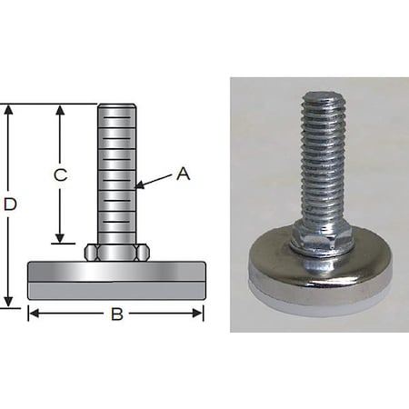 S & W Manufacturing Lvling Mount, Elas Base, 1/2-13", 1-11/16" WG4-13-25-EL