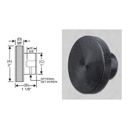 S & W Manufacturing Knrl Knob, Stl, Ream, 1/2"x2" SCK-048