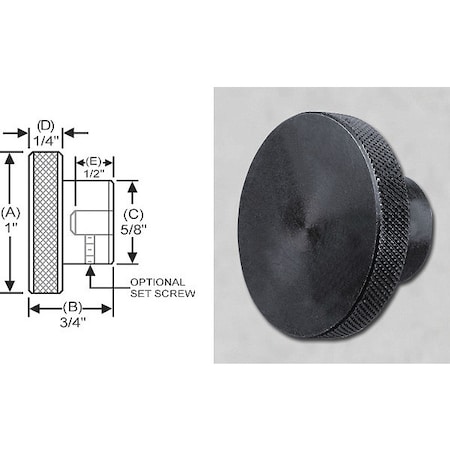 S & W Manufacturing Knrl Knob, Stl, Ream, 1/4"x1" SCK-043