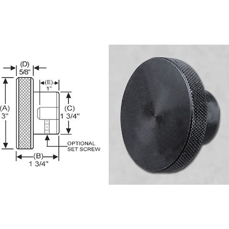 S & W Manufacturing Knrl Knob, Stl, Ream, 3/4"x3" SCK-053 | Zoro