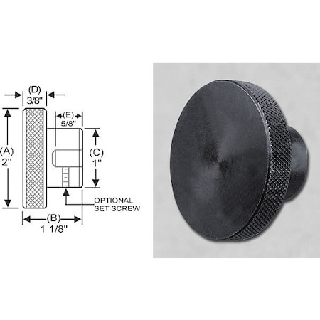 S & W Manufacturing Knrl Knob, Stl, Ream, 3/8"x2" SCK-047