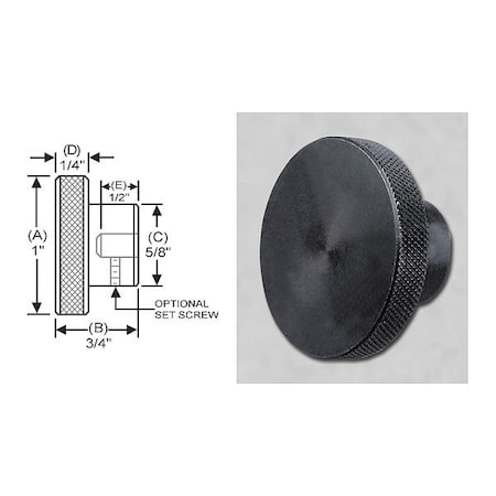 S & W Manufacturing Knrl Knob, Stl, Ream, 5/16"x1" SCK-044