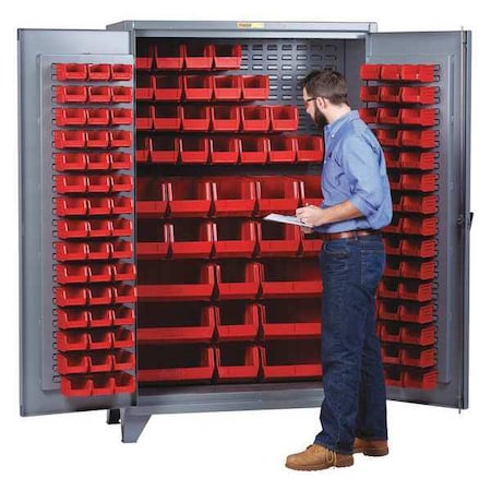LITTLE GIANT Heavy Duty High Capacity Storage Bin Cabinet, 78 in H SSL-LP-3060-LPD
