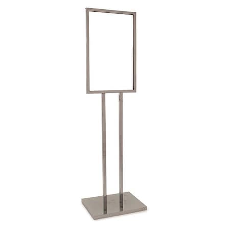 Econoco Bulletin Sign Holder, Chrome, 14" x 22" BH23