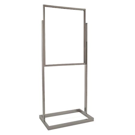 Econoco Rect Tubing Sign Holder, Chrome, 22" x 28" BH30