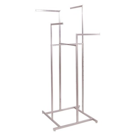 Econoco Boutique 4-Way Rack, Satin Nickel 49"-70" BQ4W