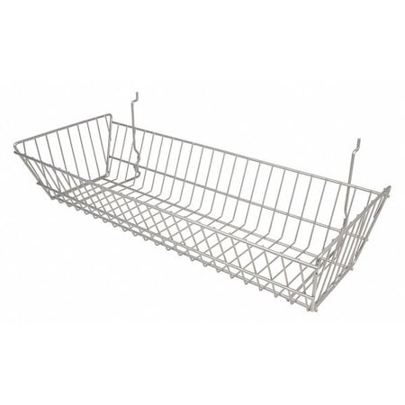 Econoco Grid Sloping Basket 24" x 10", Chrome, 6PK BSK12/EC
