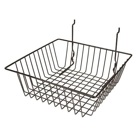 Econoco Grid Small Basket 12" x 12", Black, 6PK BSK13/B