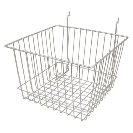 Econoco Grid Deep Basket 12x12", Epoxy Chrome, 6PK BSK15/EC