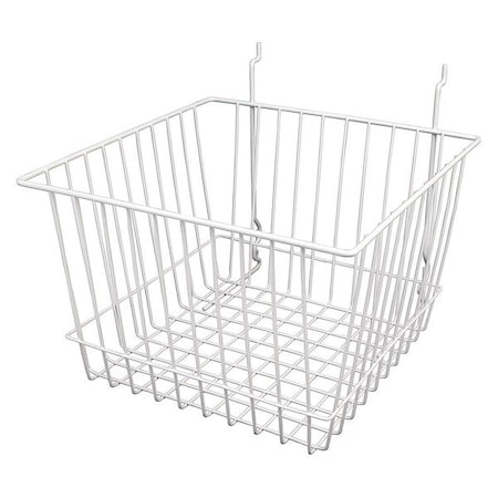 Econoco Grid Deep Basket 12" x 12", White, 6PK BSK15/W