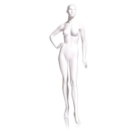 Econoco Mondo Mannequins Eve White Abstract Female Mannequin, Pose 2 W/ base EVE-2H