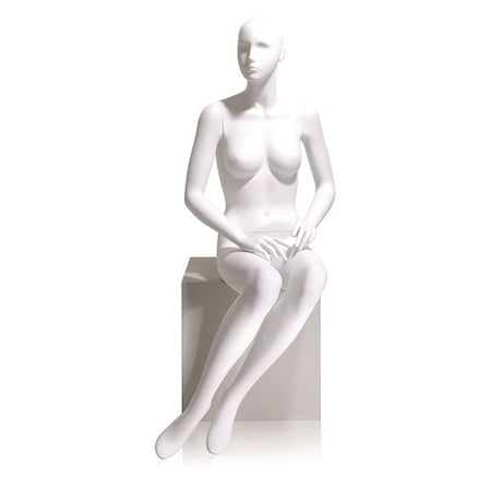 Econoco Mondo Mannequins Eve White Abstract Female Mannequin, Pose 6 W/ base EVE-6H