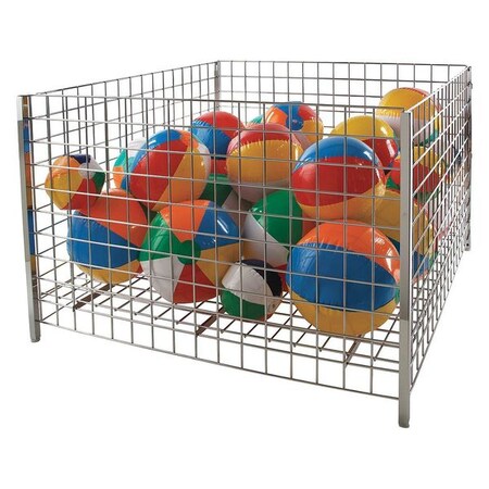 Econoco Square Dump Bin 48", Chrome GTC48/C