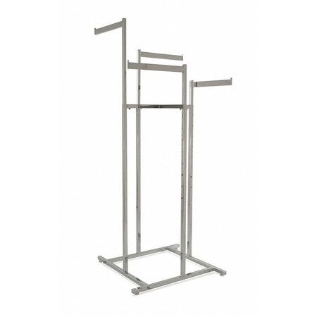 Econoco Space Saver 4-Way Rack, Chrome K17