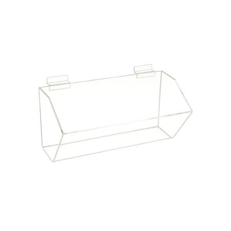 Econoco Acrylic Slatwall Dump Bin, 12" x 6", PK8 HP/DB1206