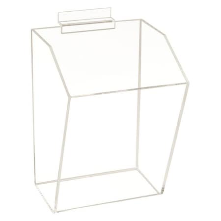 Econoco Acrylic Slatwall Dump Bin, 6" x 9", PK12 HP/DB69
