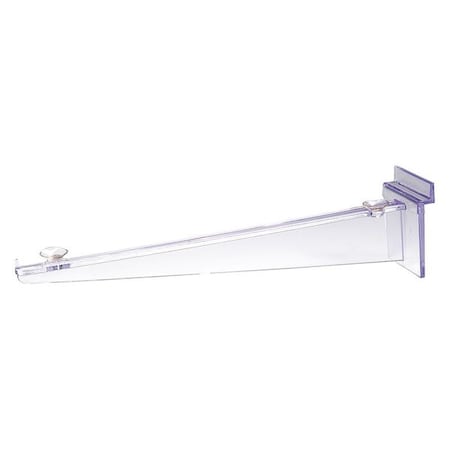 Econoco Bracket, Polycarbonate, 12", Shelf, PK100 JMP12