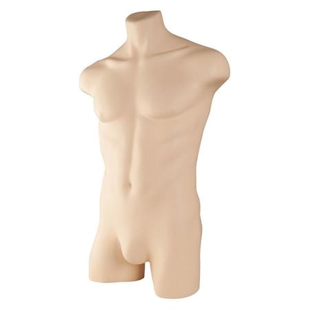 Econoco Mondo Mannequins Male Active Wear Torso Form, Creme finish MA35