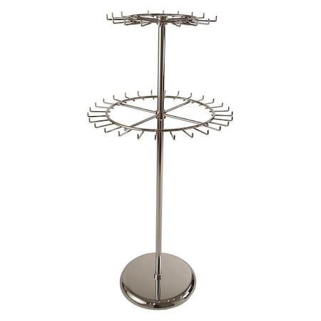 Econoco Revolving Belt Rack, 2-Tier, Chrome K56