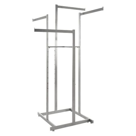 Econoco 4-Way Rack Hi-Capacity, Satin Chrome K80-SC