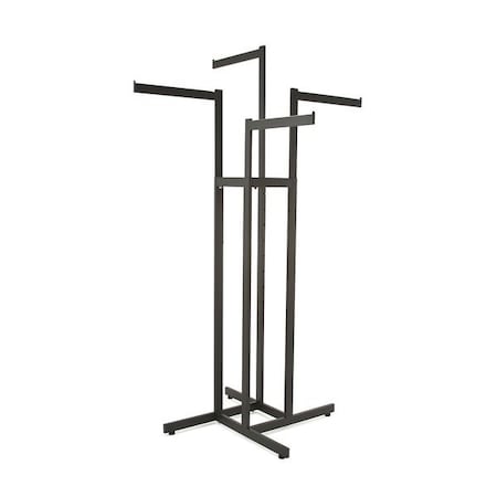 Econoco Rack Rectangular Tubing 4-Way, Black K85/MAB