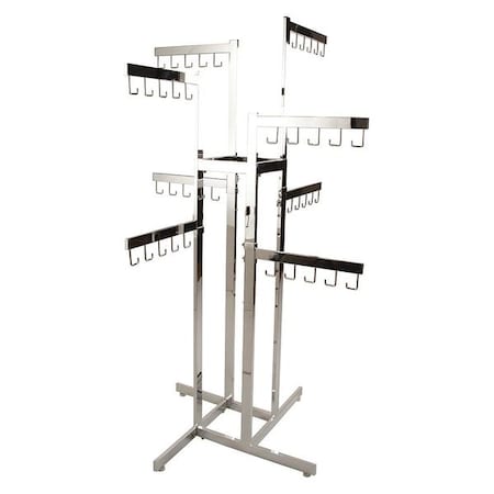 Econoco 2-Tier Handbag Rack 4-Way, Chrome K88