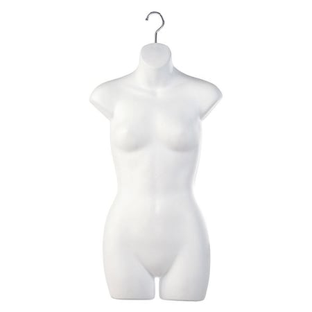 Econoco Mondo Mannequins Ladies Half Round Form, White, PK12 LHR15/W