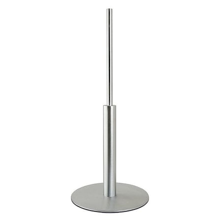 Econoco Mondo Mannequins Round Base w/ center 5/8" dia Upright, Satin Chrome MR2/SC