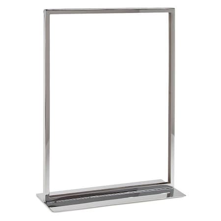 Econoco Sign Holder, Chrome, 11" x 14", Base, PK24 MVER114