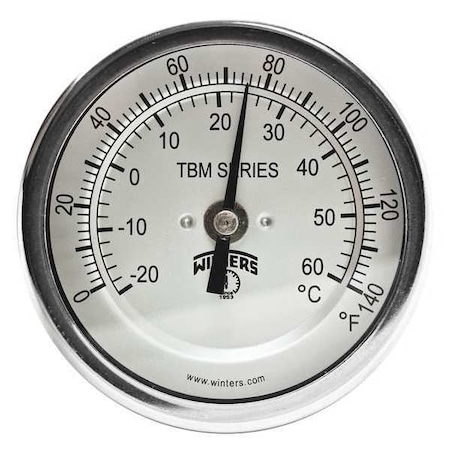 Winters Bi-Metal Therm 3"Cb 2.5" Stem 0-140 F/C TBM30025B3