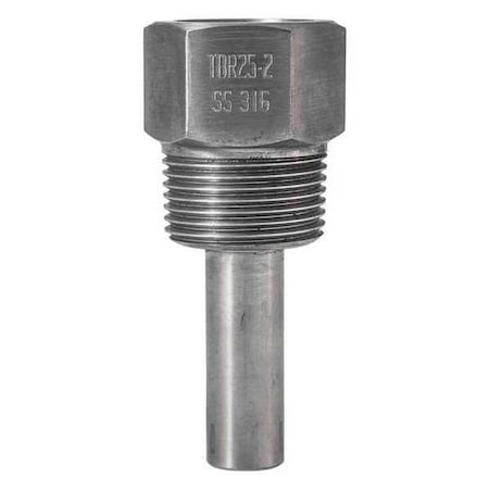 Winters Thermowell 2.5" 316 St/St, 3/4" Npt TBR25-2