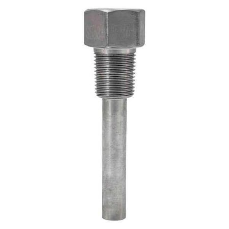 Winters Thermowell 1/2"X1/2" 304Ss For 4" Stem,  TBR3550-1