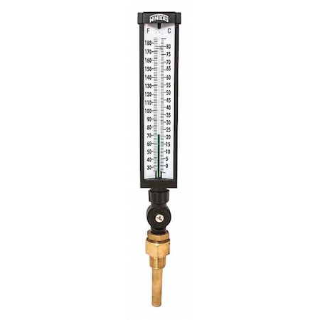Winters Thermometer 9" Alum Vari, 30-180F/C TIM104A