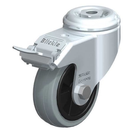 Blickle Kngpn Swvl Cstr, Sold Rbr, 3-1/8", Brk LKRA-VPA 80G-FI