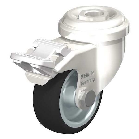 Blickle SS Kngpn Swvl Cstr, Urthn, 2", 165 lb. Brk LRXA-PATH 50G-FI