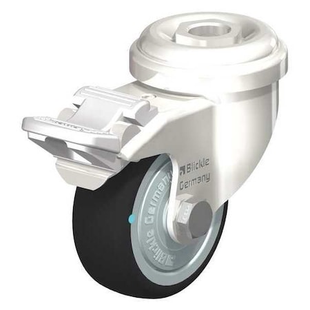 Blickle SS Kngpn Swvl Cstr, Urthn, 2", 165 lb. Brk LRXA-PATH 50KFD-FI