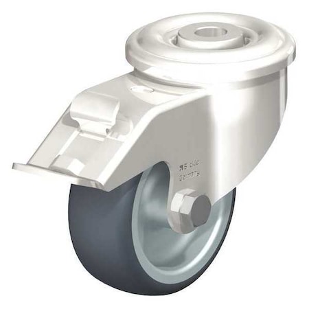 Blickle SS Kgpn Swvl Cstr, TPR Rb, 3-1/8", Brake LEXR-TPA 80G-FI