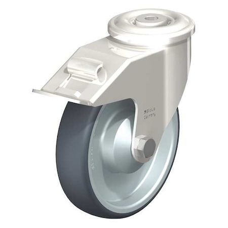 Blickle SS Kgpn Swvl Cstr, TPR Rubbr, 6", Brake LEXR-TPA 160KD-FI