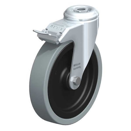 Blickle Kngpn Swvl Cstr, Sold Rbr, 6", 245 lb., Brk LKRA-VPA 150K-FI